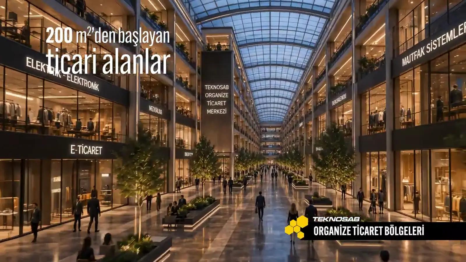 TEKNOSAB Organize Ticaret Bölgeleri'nin görünümü